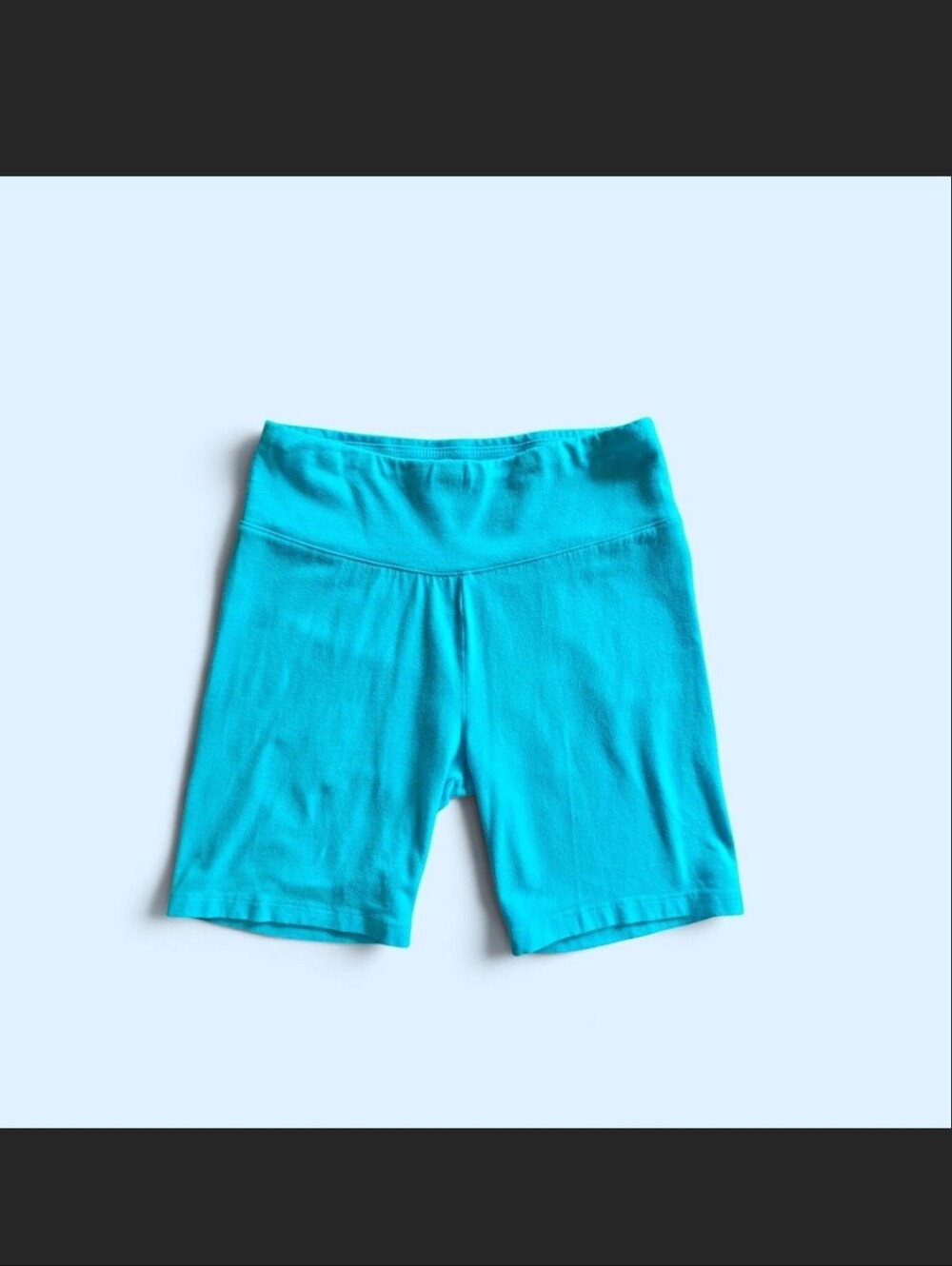 Sugar & Jade x The Children's Place knit high-rise blue bike shorts girls size L